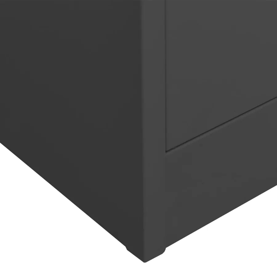 Armoire de bureau Anthracite 90x40x180 cm Acier - 7