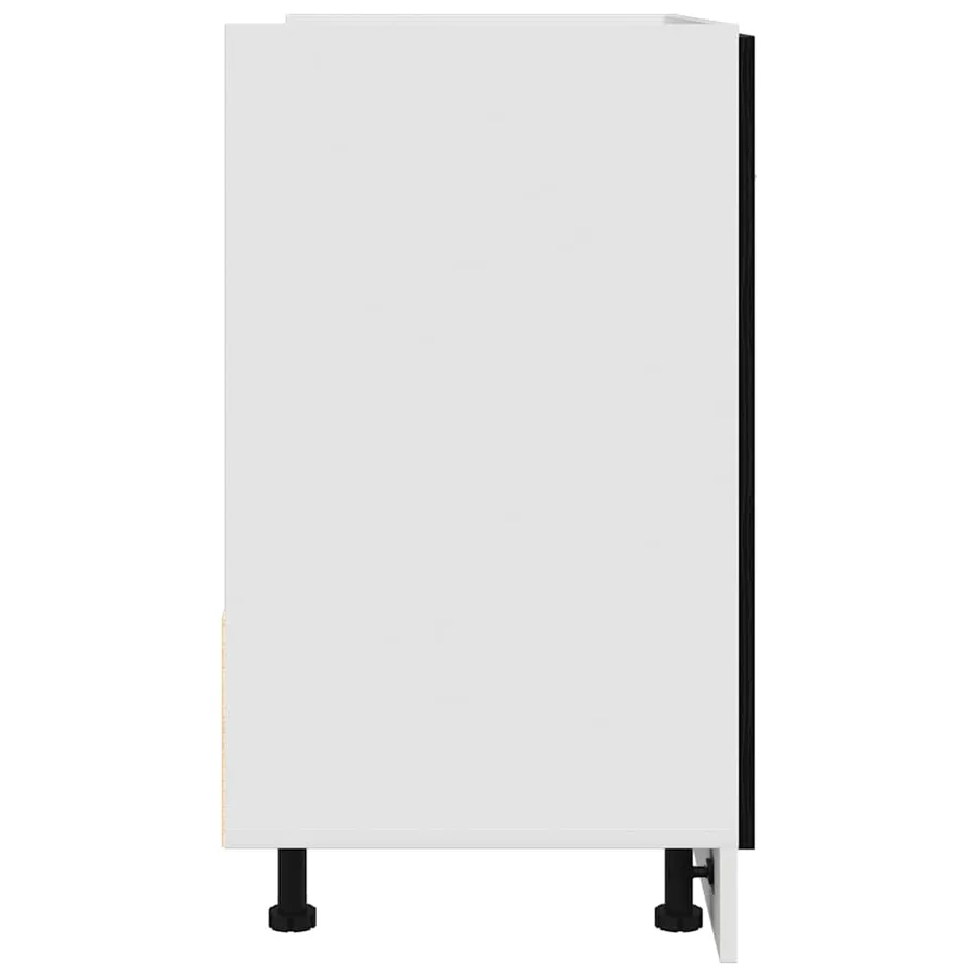Meuble Bas d'Évier Chêne Noir 80x46x81,5 cm Bois Ingénieré - 7