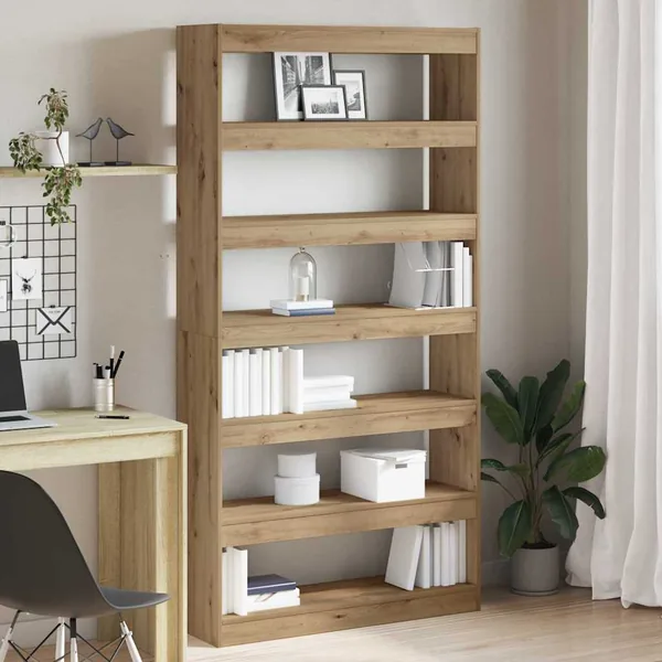 Bibliothèque 6 niveaux 100 x 30 x 198 cm Bois d'ingénierie