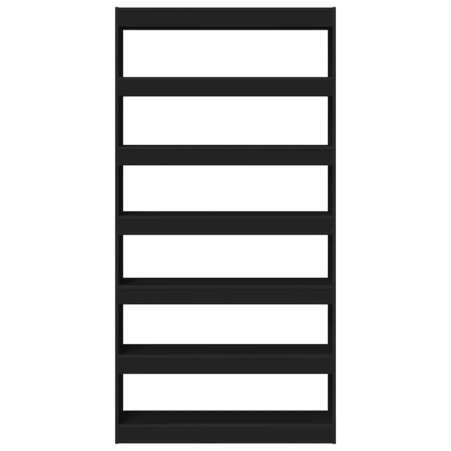 Bibliothèque Noir 100 x 30 x 198 cm Bois d'ingénierie - 5