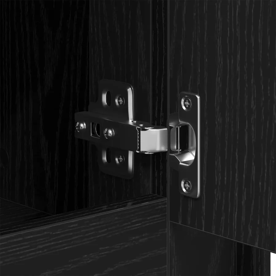 Buffet Chêne noir 102 x 35 x 60 cm Bois d'ingénierie - 10
