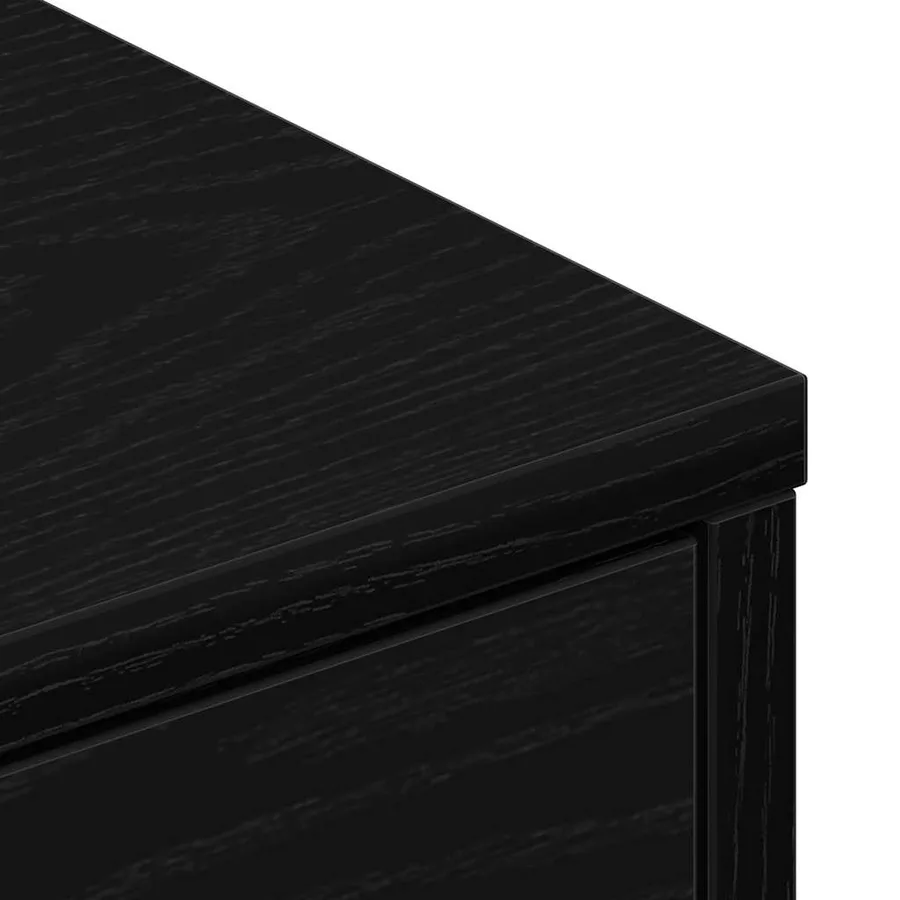 Meuble TV Chêne noir 80 x 34 x 36 cm Bois d'ingénierie - 9