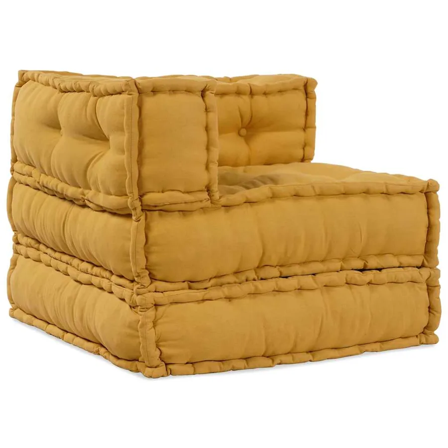 Unité de canapé modulaire 2 pcs Jaune 140 x 70 x 56 cm Tissu - 6