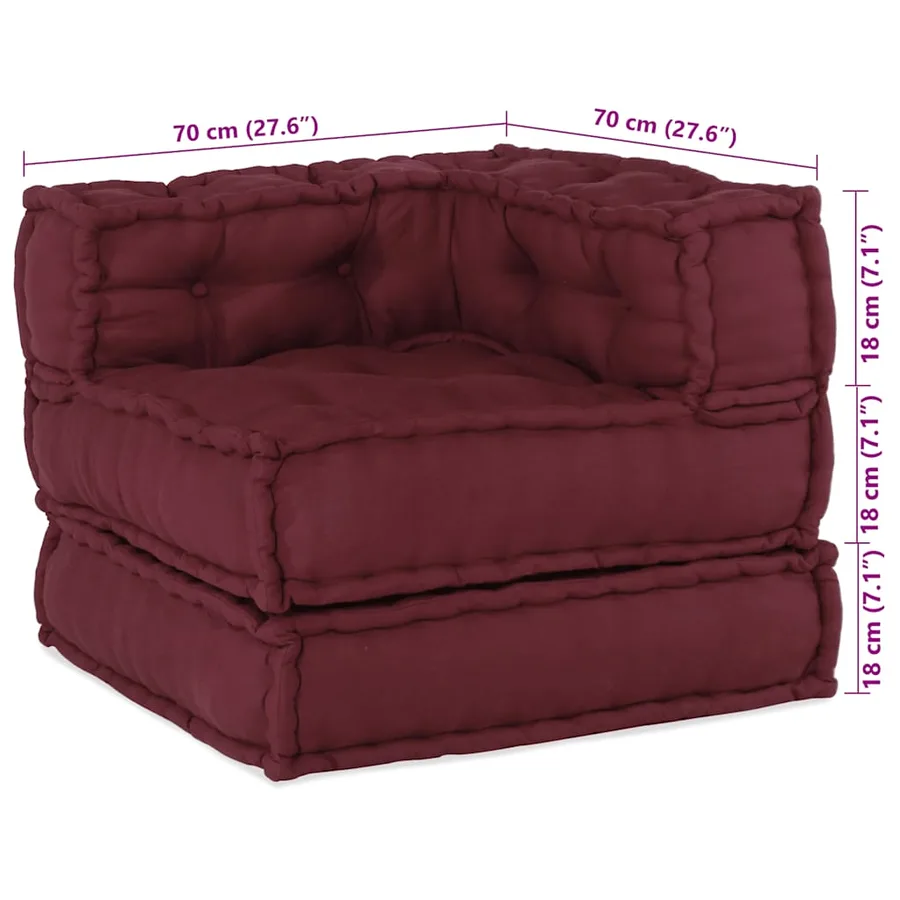 Canapé modulaire marron 70x70x54 tissu - 16