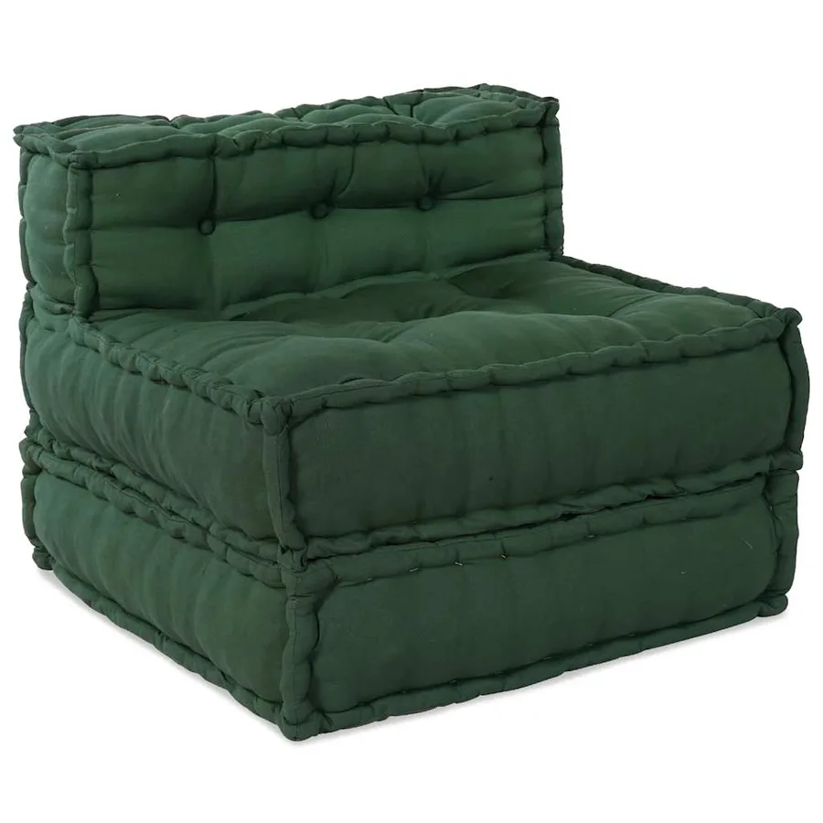 Canapé modulaire vert 70x70x54 tissu - 2