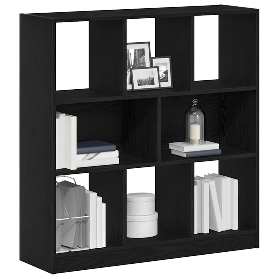 Bibliothèque chêne noir 97,5x29,5x100 cm bois d'ingénierie - 4