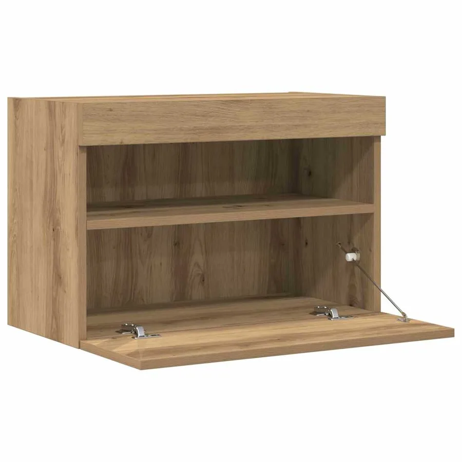 Meuble TV mural 2 pcs chêne artisanal Bois d'ingénierie - 7