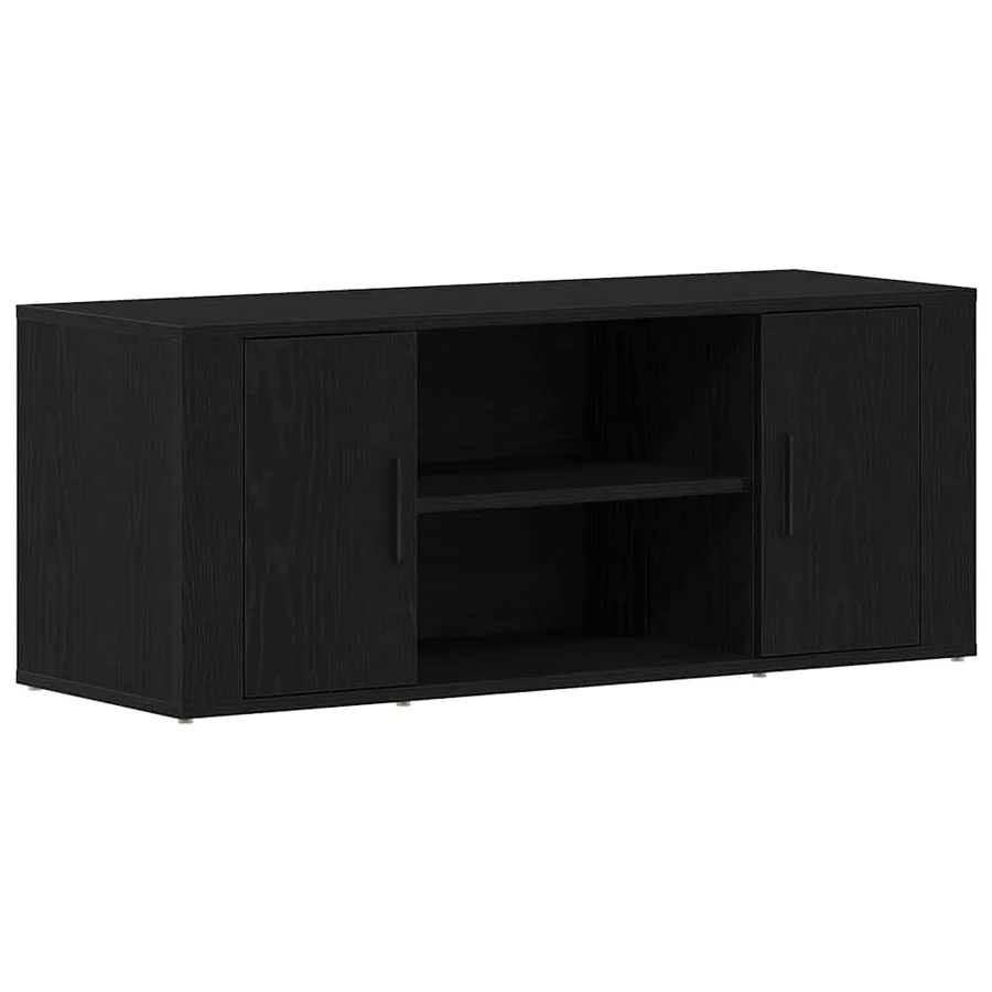 Meuble TV Chêne noir 100 x 35 x 40 cm Bois d'ingénierie - 2