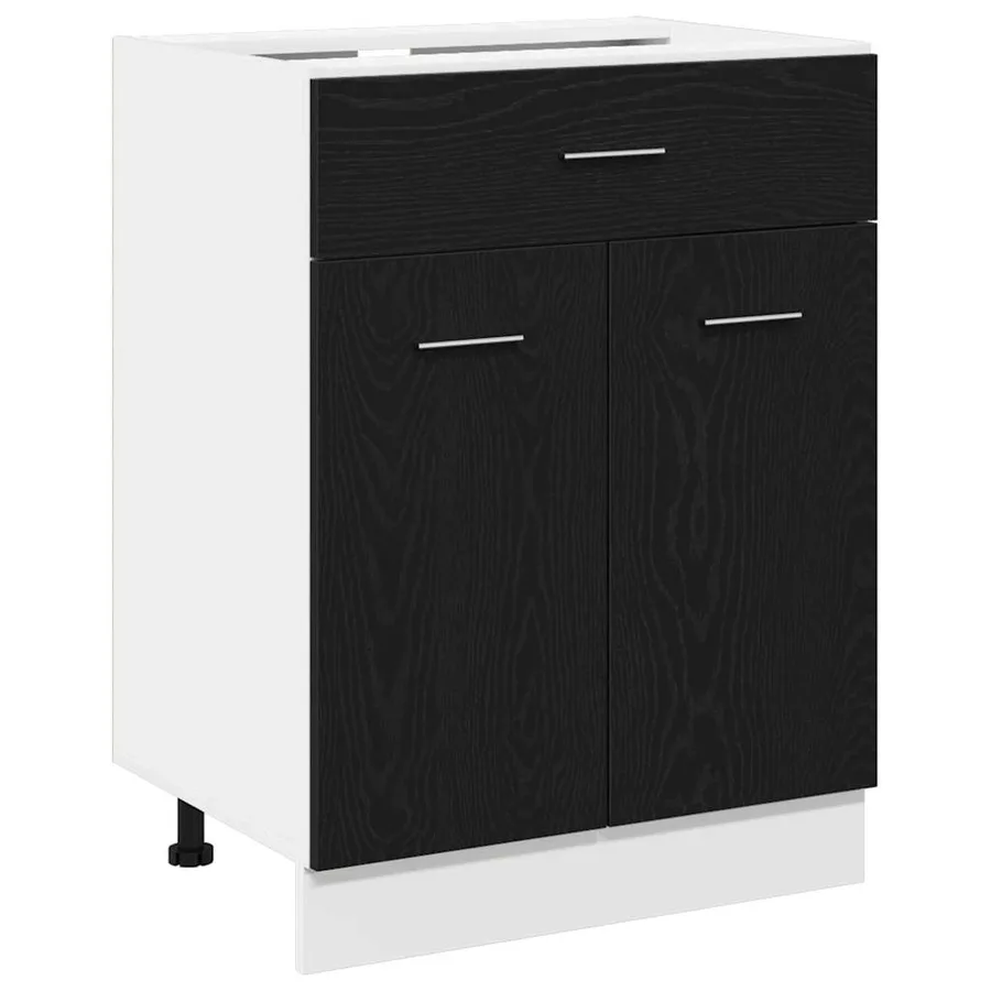 Armoire suspendue avec tiroir Chêne noir 60 x 46 x 81,5 cm - 2