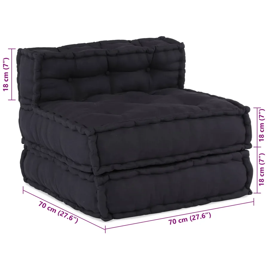 Unité de canapé modulaire 4 pcs Anthracite Tissu - 12