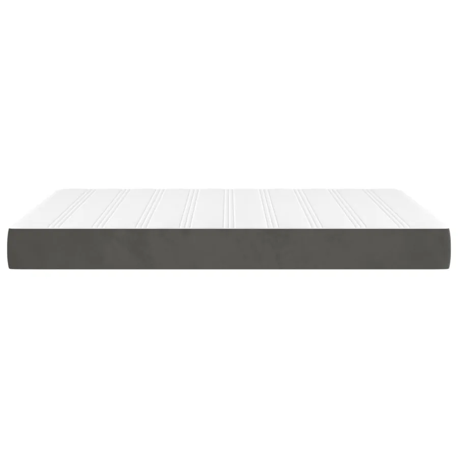 Matelas de lit à ressorts ensachés fermeté moyenne Gris foncé 140x200x20 cm - 4