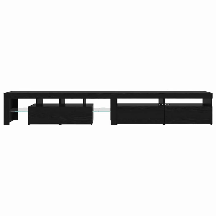 Meuble TV 3 pcs Chêne noir 260 x 37 x 40 cm Bois d'ingénierie - 8