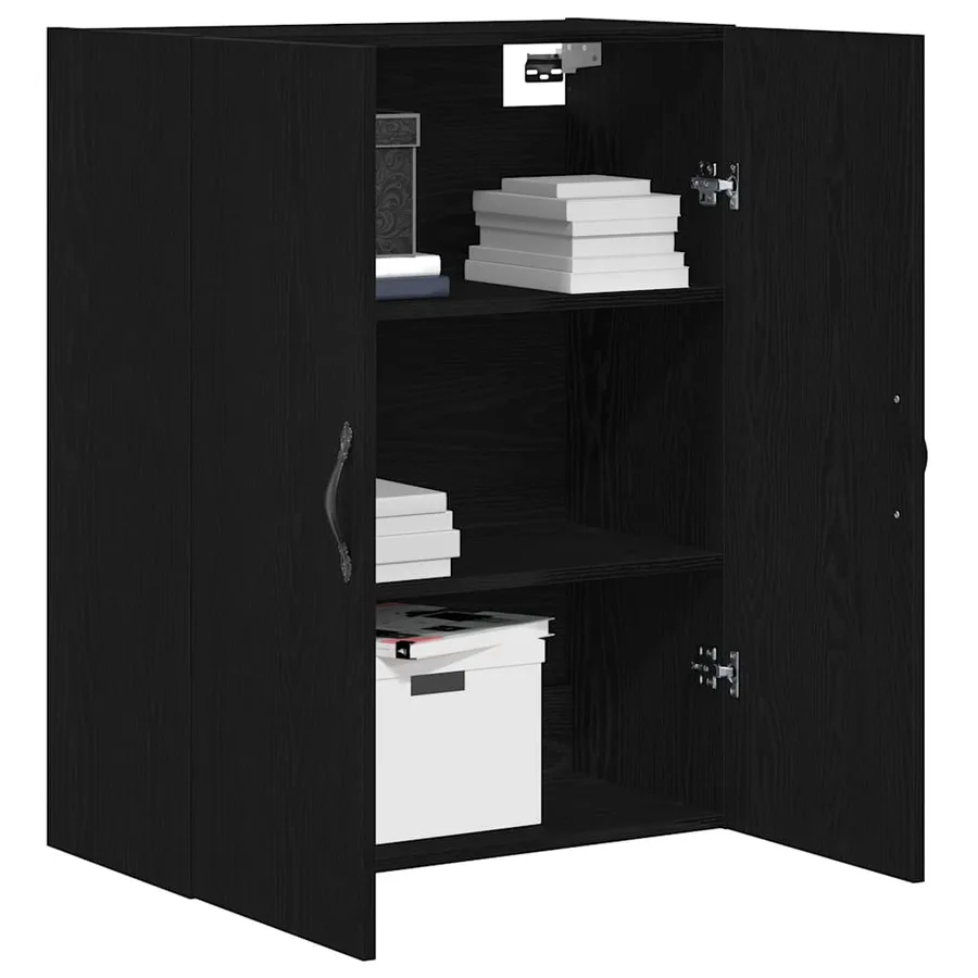 Meuble mural Chêne noir 69,5 x 34 x 180 cm Bois d'ingénierie - 3
