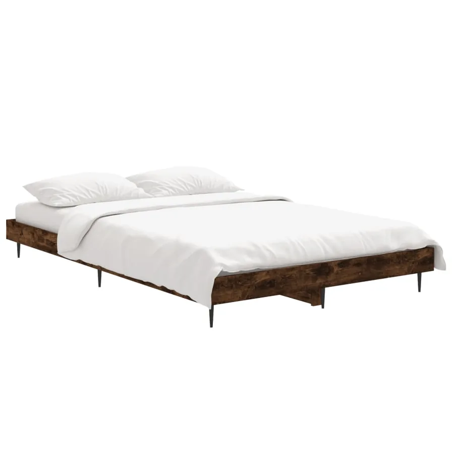 Cadre de lit sans matelas chêne fumé 120x190 cm bois ingénierie - 3
