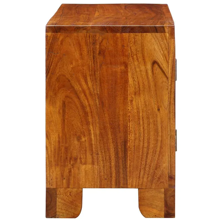 Meuble TV multicolore 90x30x45 bois massif d'acacia - 6