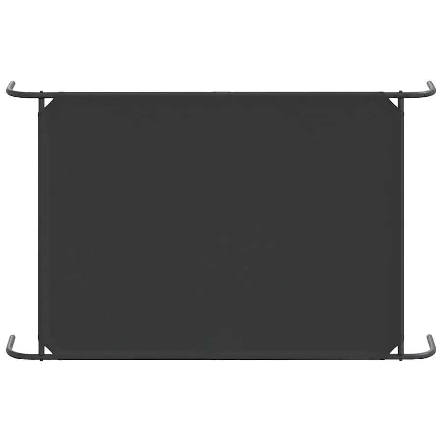 Lit surélevé pour chien noir 150x90x20 cm tissu oxford et acier - 6