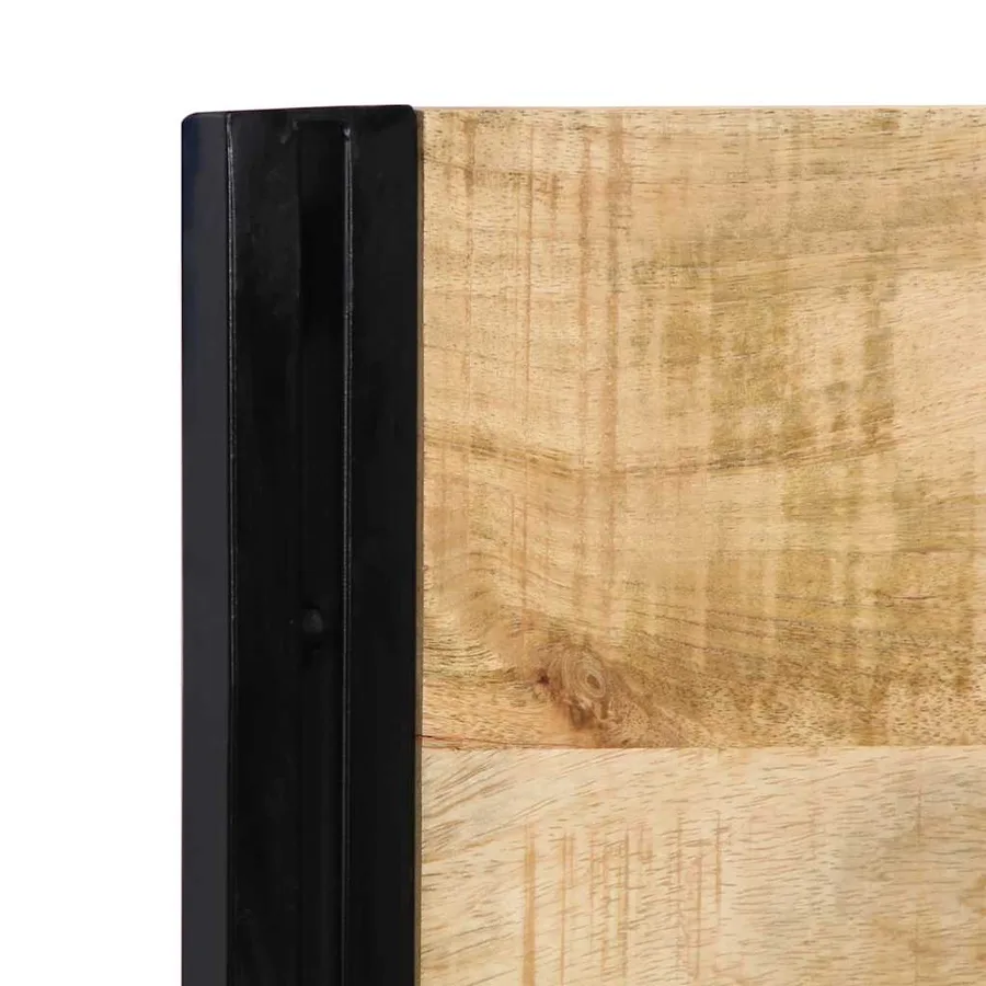 Tête de lit 180 cm bois massif manguier et fer - 4