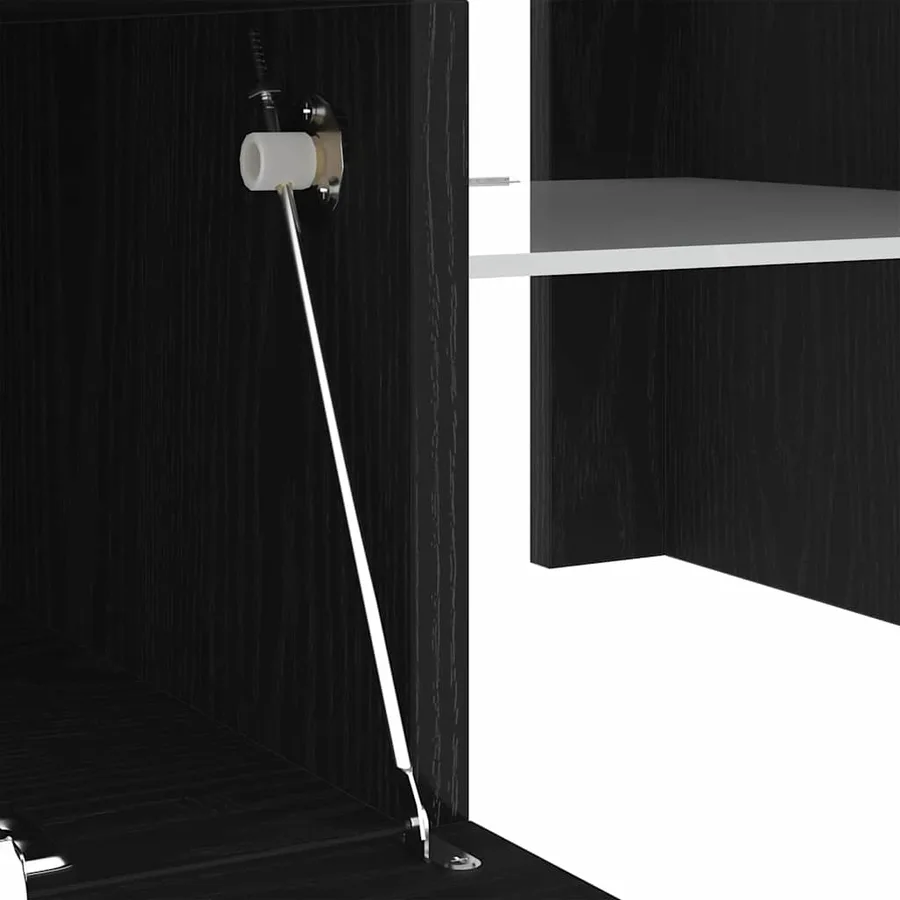 Meuble TV Chêne noir 120 x 35 x 40 cm Bois d'ingénierie - 11