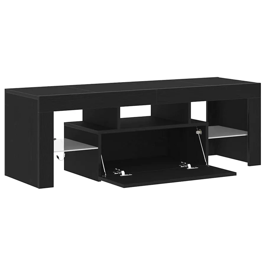 Meuble TV Chêne noir 120 x 35 x 40 cm Bois d'ingénierie - 6
