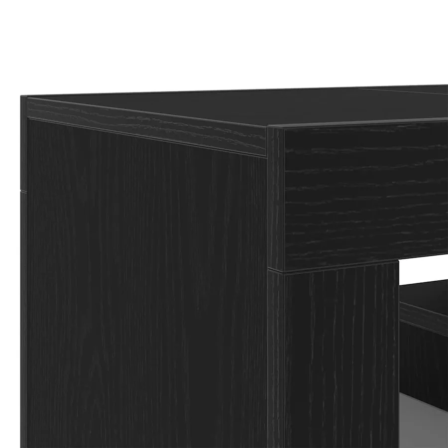Meuble TV Chêne noir 120 x 35 x 40 cm Bois d'ingénierie - 8