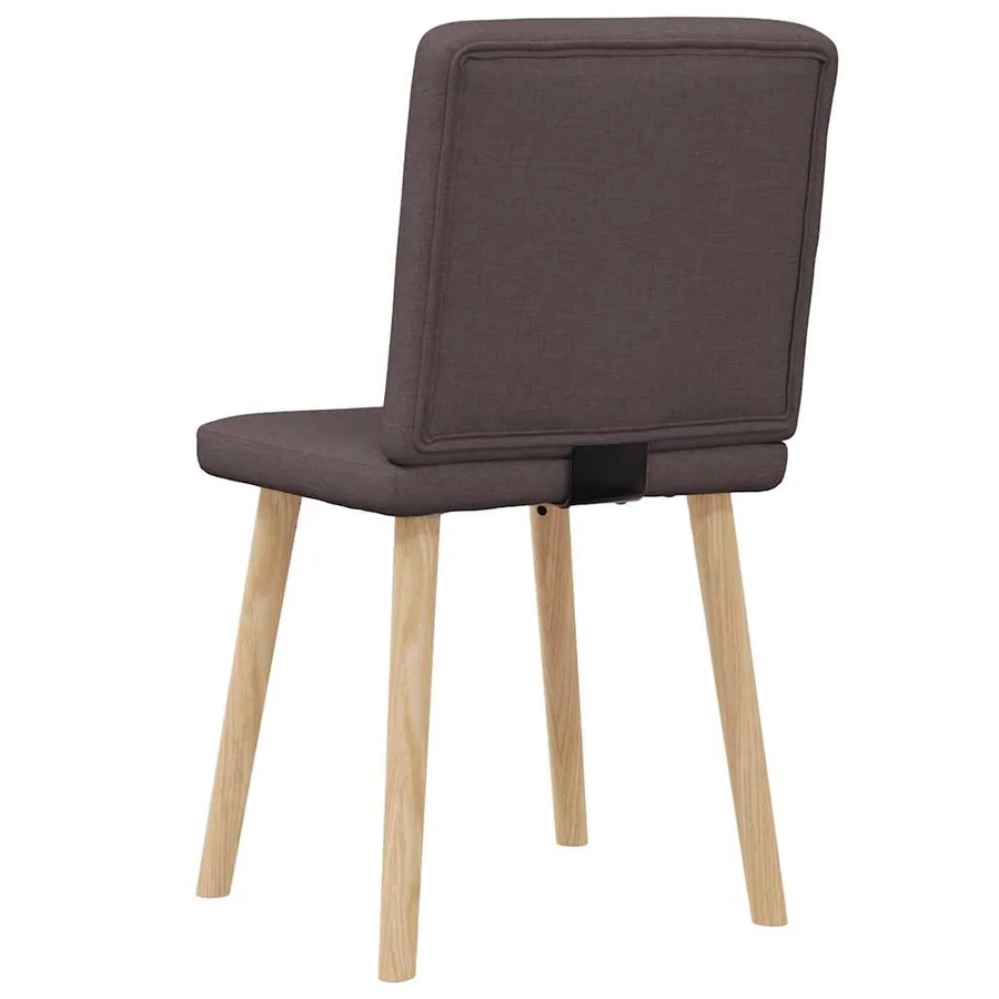 Chaises à manger lot de 2 marron foncé tissu - 6