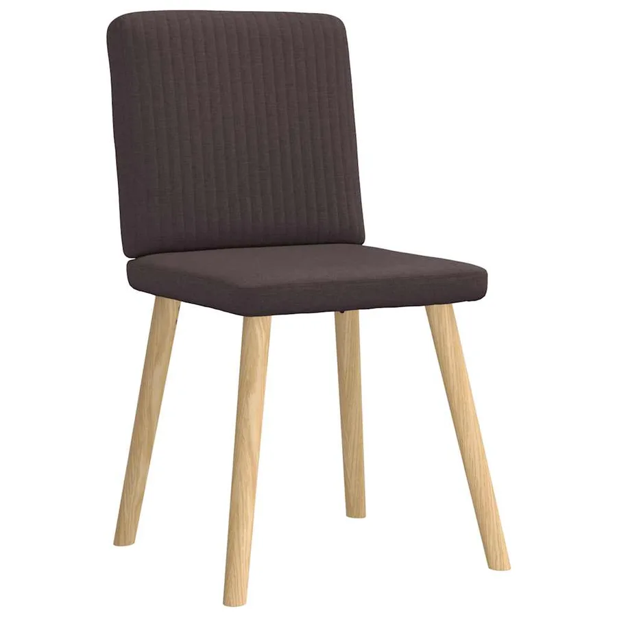 Chaises à manger lot de 6 marron foncé tissu - 3