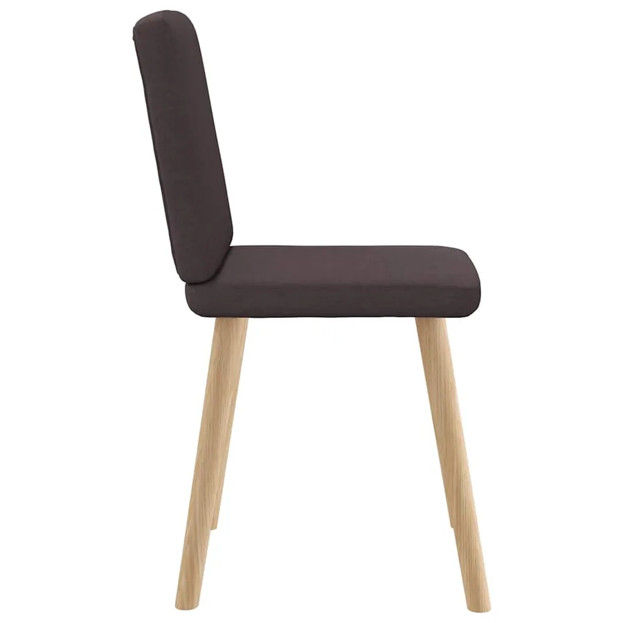 Chaises à manger lot de 6 marron foncé tissu - 5