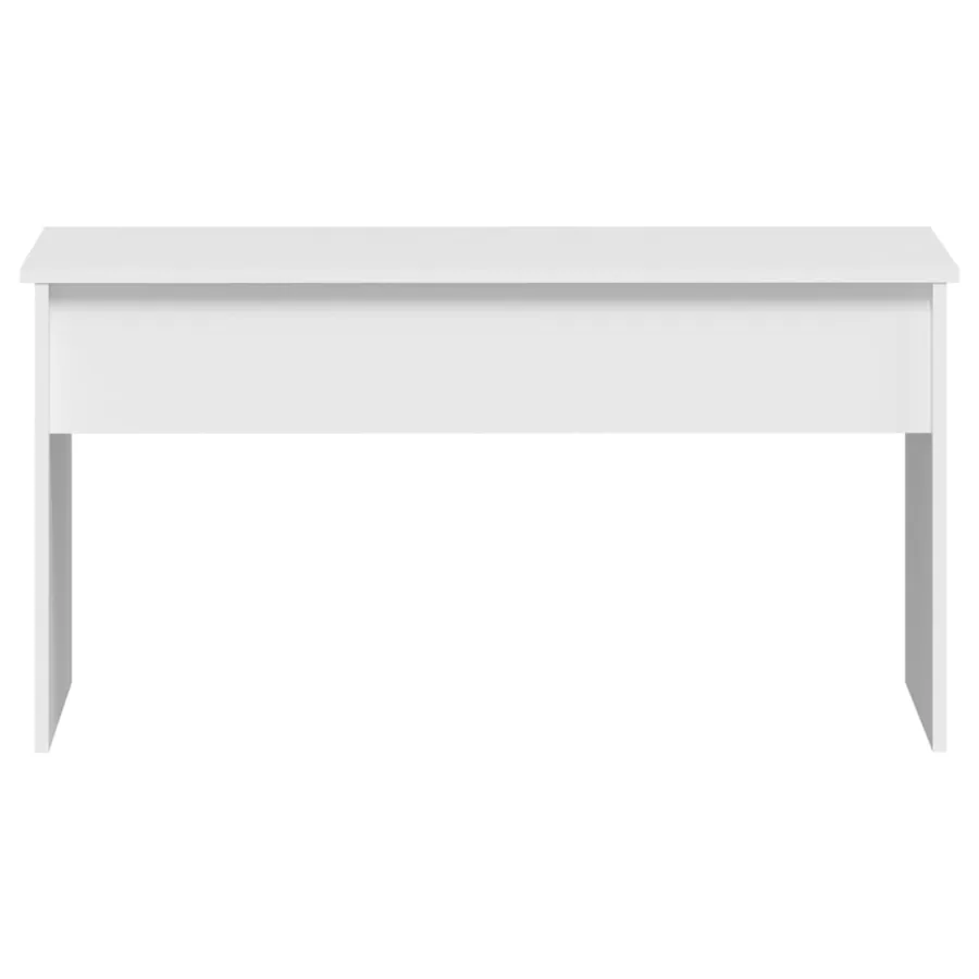 Table basse Blanc 102x50,5x52,5 cm Bois d'ingénierie - 4