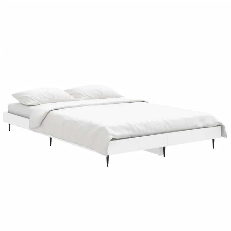 Cadre de lit sans matelas blanc 120x190 cm bois d'ingénierie - 3