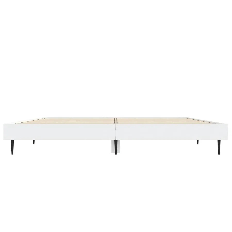 Cadre de lit sans matelas blanc 120x190 cm bois d'ingénierie - 6