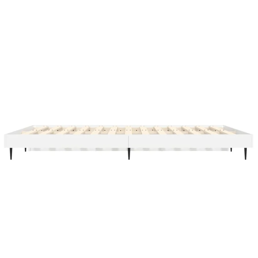 Cadre de lit sans matelas blanc 120x190 cm bois d'ingénierie - 7