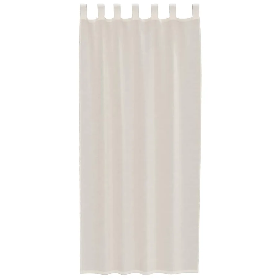 Rideaux en voile avec passants 2 pcs crème - 4