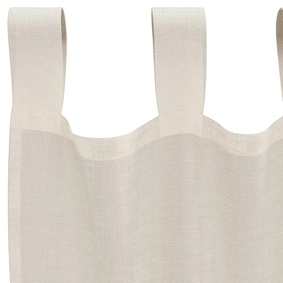 Rideaux en voile avec passants 2 pcs crème - 5