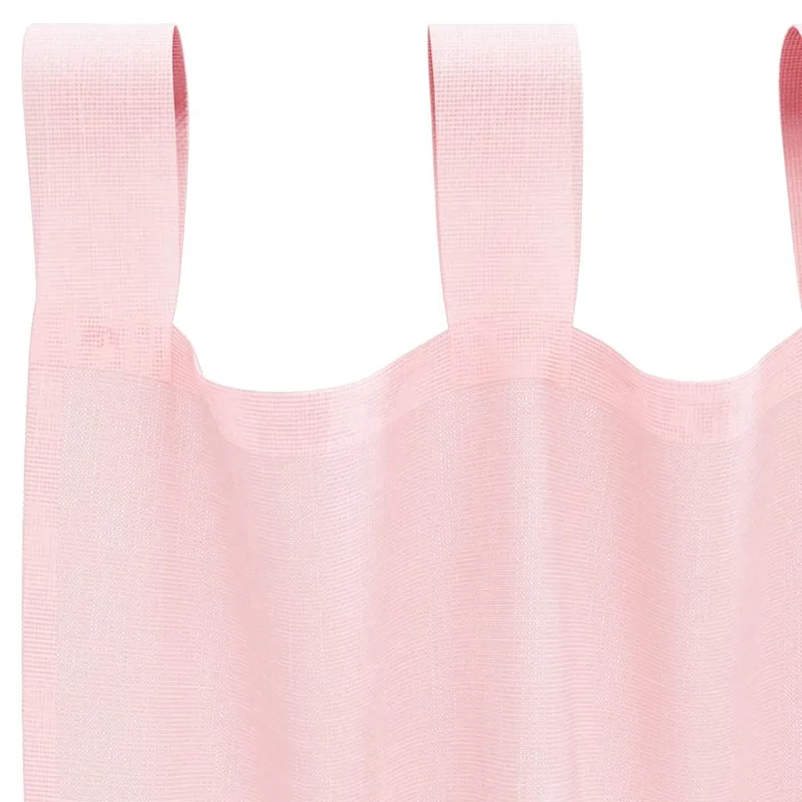 Rideaux en voile avec boucles 2 pcs rose clair 140x260 cm - 5
