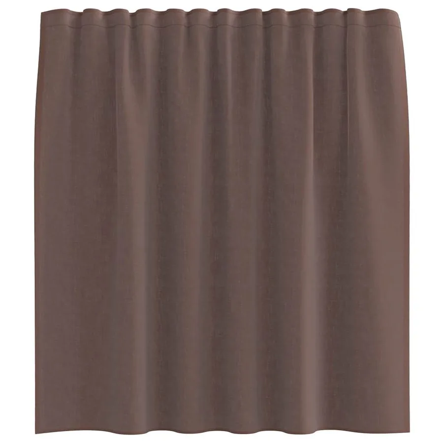 Rideaux en voile avec passants 2 pcs marron - 4