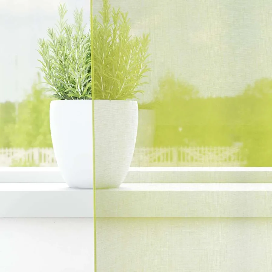 Rideaux en voile avec passants 2 pcs vert pomme - 3