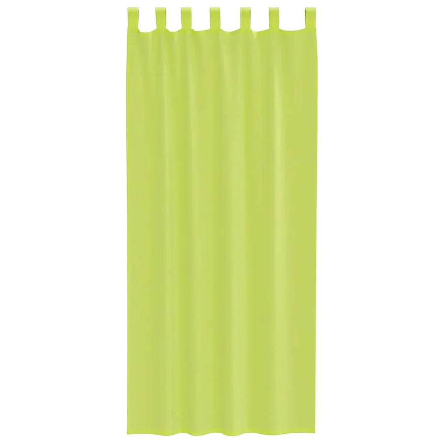 Rideaux en voile avec passants 2 pcs vert pomme - 4