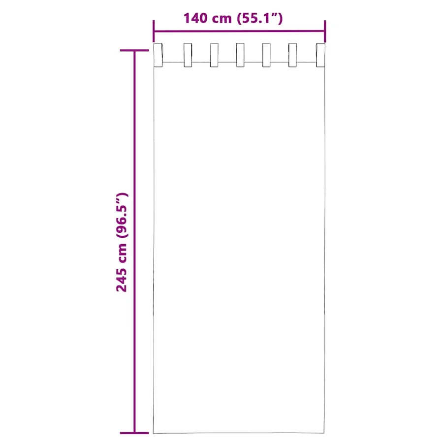 Rideaux en voile avec passants 2 pcs vert pomme - 8