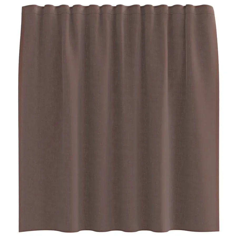 Rideaux en voile avec passe-tringles 2 pcs marron - 4