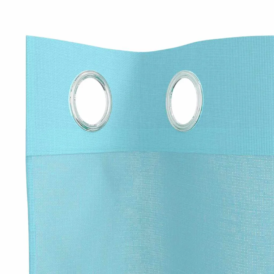 Rideaux en voile avec œillets 2 pcs turquoise - 5