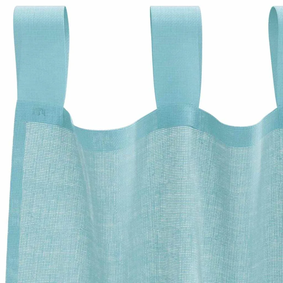 Rideaux en voile avec boucles 2 pcs turquoise 140x260 cm - 5