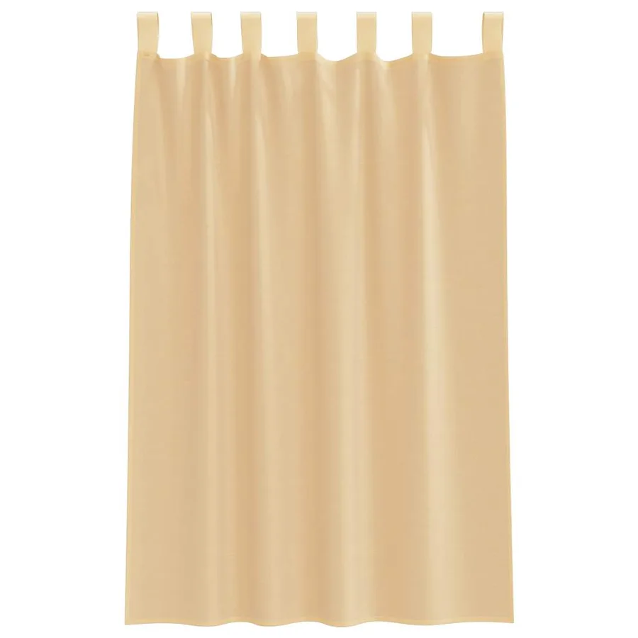 Rideaux en voile avec boucles 2 pcs sable 140x175 cm - 4