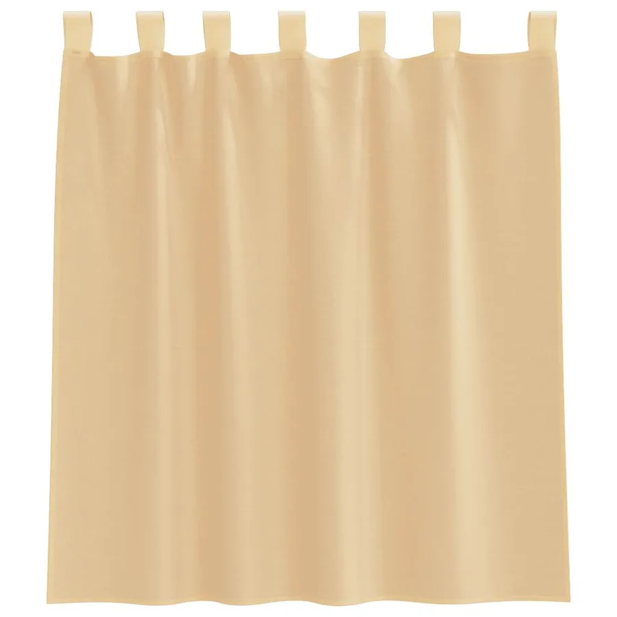 Rideaux en voile avec passe-tringles 2 pcs sable - 4