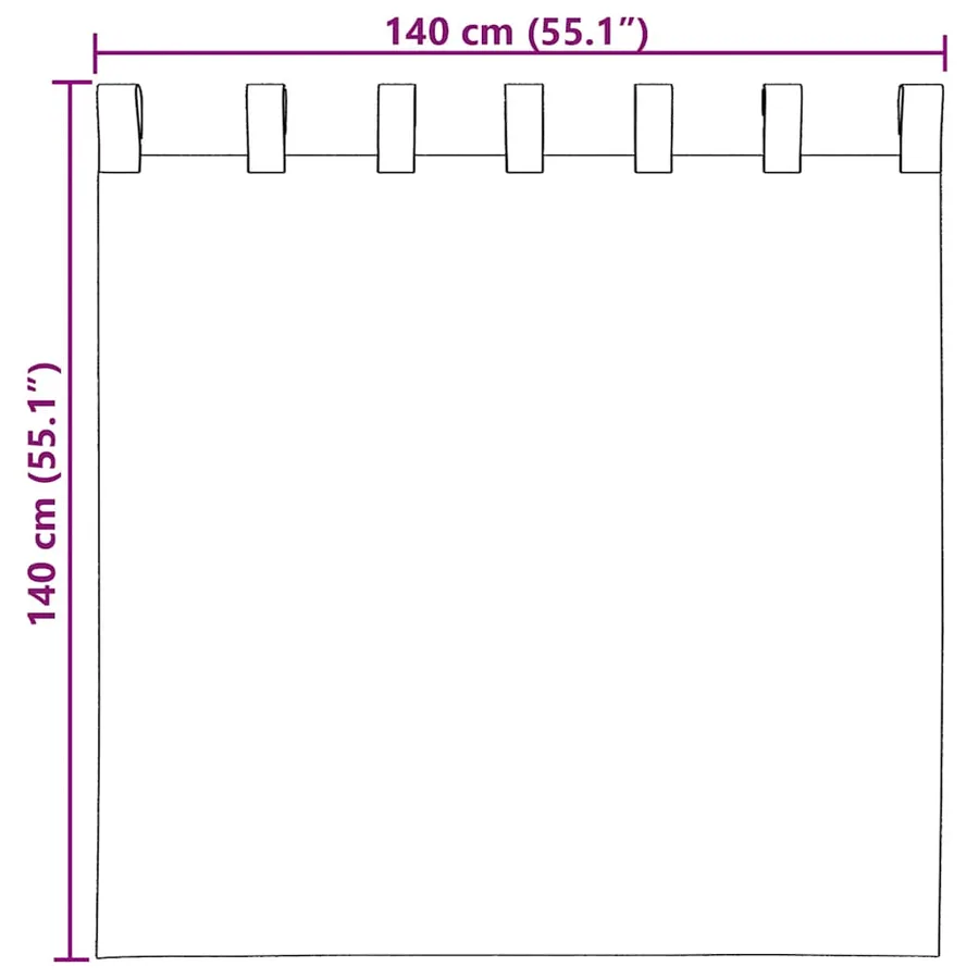 Rideaux en voile avec passe-tringles 2 pcs sable - 9