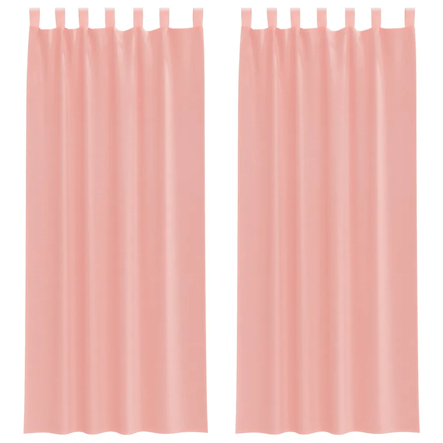 Rideaux en voile avec passe-tringles 2 pcs rose - 2