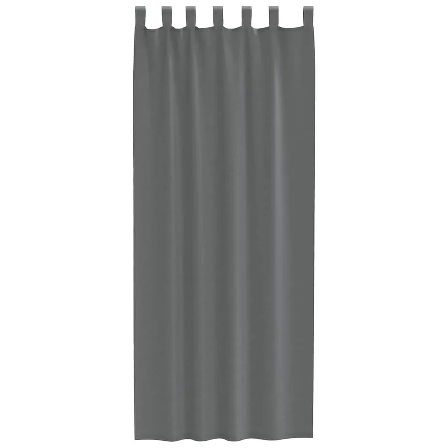 Rideaux en voile avec boucles 2 pcs gris foncé 140x260 cm - 4