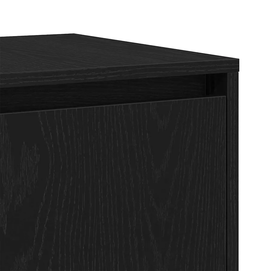 Buffet Chêne noir 135 x 41 x 75 cm Bois d'ingénierie - 9