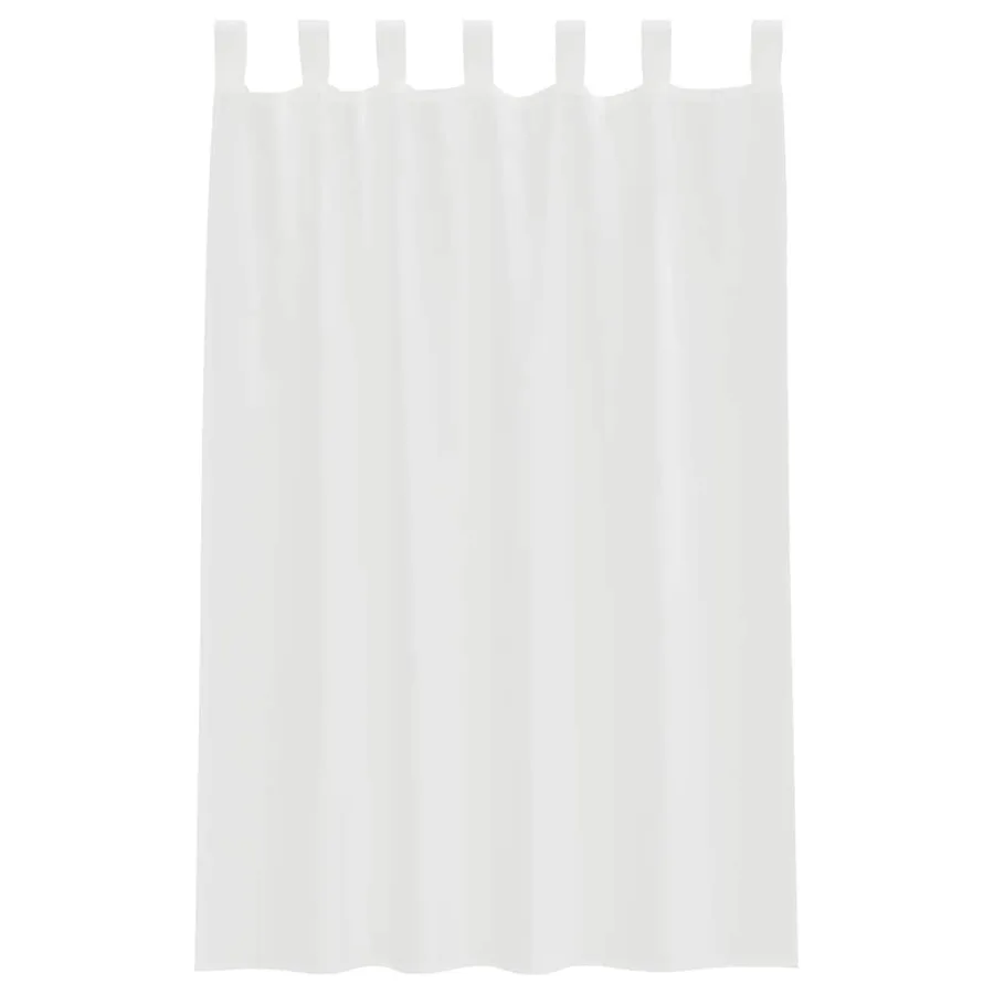 Rideaux en voile avec boucles 2 pcs blanc 140x175 cm - 4