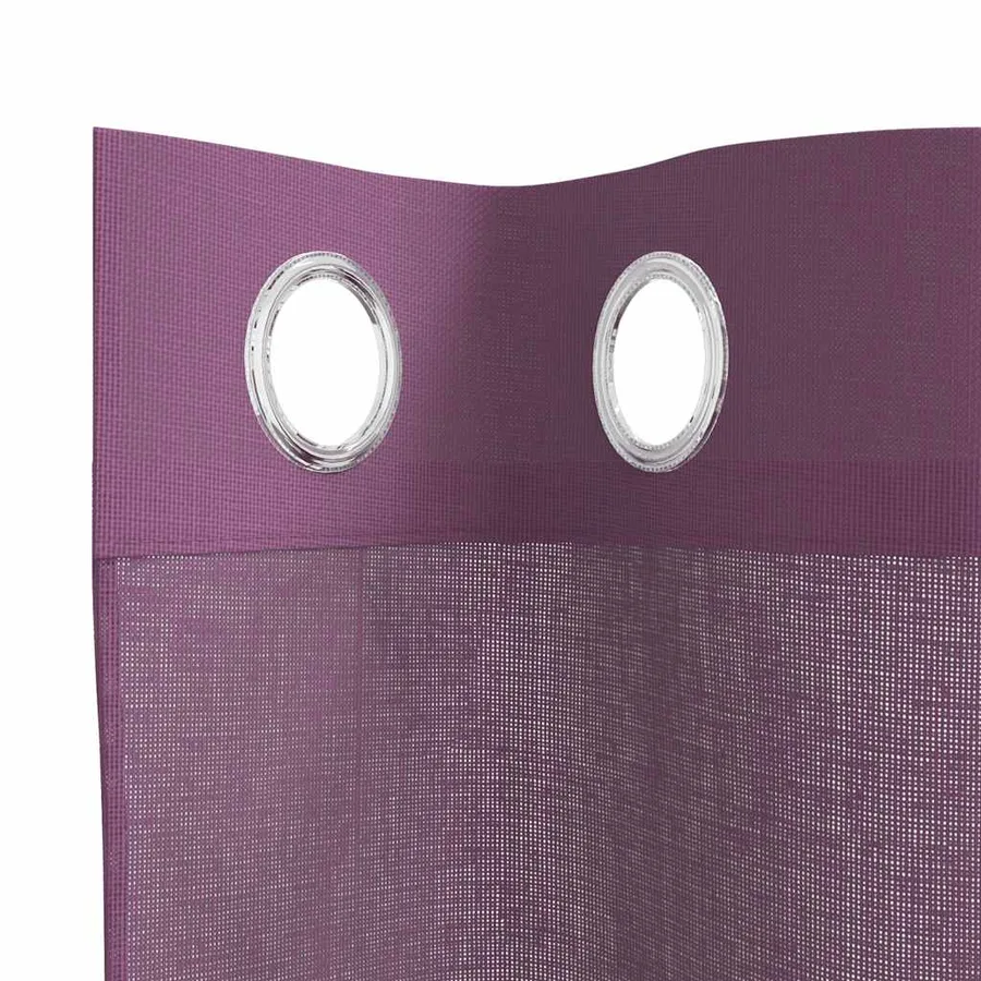 Rideaux en voile avec œillets 2 pcs violet 140x300 cm - 5