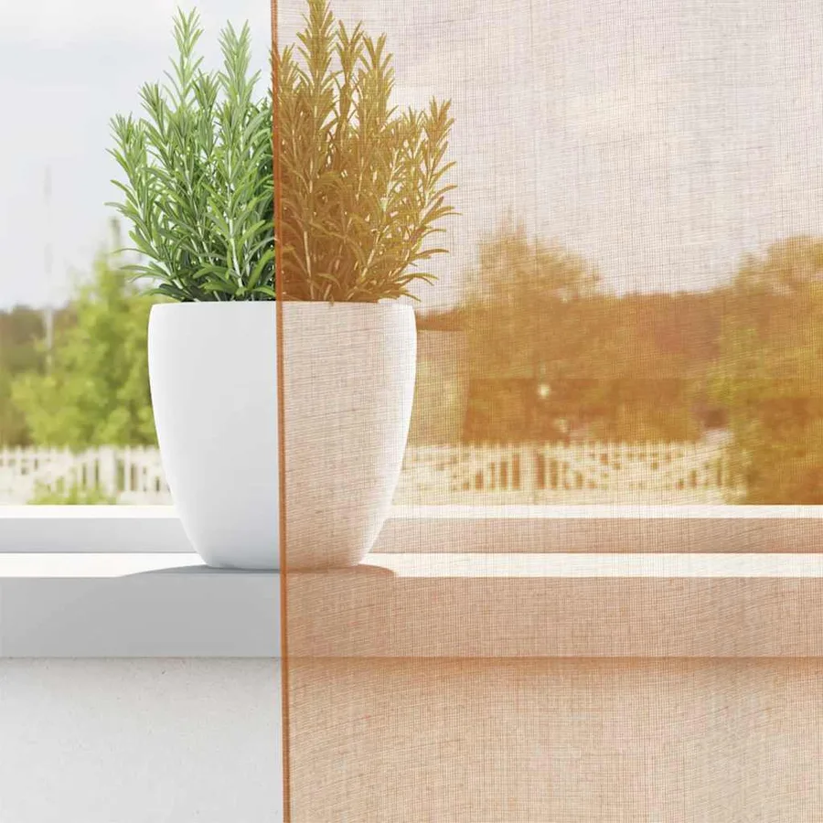 Rideaux en voile avec œillets 2 pcs terre cuite - 3
